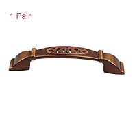 Tuuertge Vintage Door Handle 2 PCS Zinc Alloy Material Door Metal Handle Vintage Style Coffee Bronze Color Simple Home Cabinet Closet Shoe Cabinet Small Handle Rustic Pull