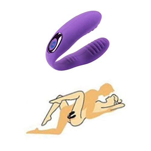 Liwez U-Shape Couple Love Stimulation Promote Toys Multi-Speed Bed Sport Tool Rechargeable Silicone Couples (Purple)