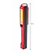Rechargeable CREE LED COB Work Light, RuiFengShun Multi Bright Modes 3W Portable Hand Held Flashlight with Magnet Base & 120° Rotating Clip for Camping, Emergency, Workshop, Household (Red)