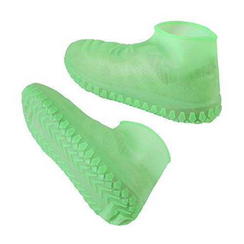 Cutedoy Shoe Covers,Outdoor Waterproof Silicone Shoes Covers and Reusable Rain Boots for Cycling,Outdoor,Camping,Fishing,Garden (Green, L) - Thumbnail 6