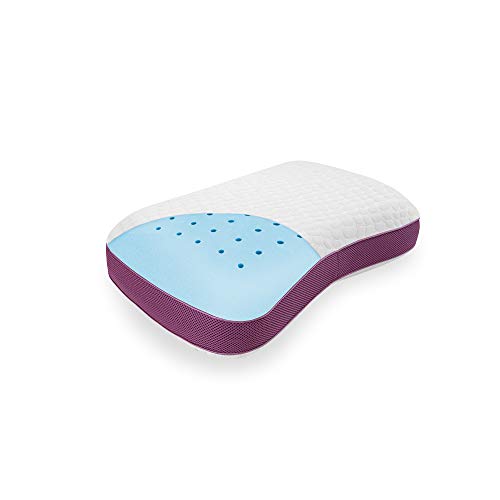 SensorPEDIC Side and Back Sleeper Contour Memory Foam Bed Pillow, 1 Count (Pack of 1), White