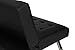 DHP Emily Accent Chair with Split-Back and Chrome Legs, Black Faux Leather