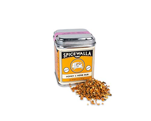 Spicewalla Honey and Herb Salmon Rub 1.5 oz | Garlic, Salt, Brown Sugar, Basil, Black Pepper | Non-GMO, GLuten Free, No MSG