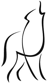 Plantilla Reutilizable De Dibujo Artistico De Lobo Aullando Para