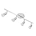 LED Track Lighting Modern Light Fixture Wall Accent Spotlight Adjustable Decorative Lighting GU10 4 Head Ceiling lamp for Indoor,Kitchen,Living Room,Art Picture (No Bulbs)