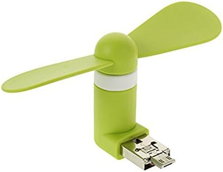 ChuangYi Portable 2in1 OTG Micro USB Mini Phone Fan Dock Handy Cooler Cooling Flexible Personal Mini Fan for Android Phone,Tablet Notebook,Mobile power (Green)