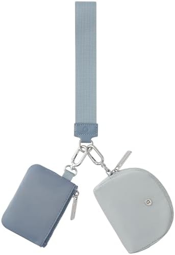 Amazon.com: Mini Zip Around Dual Pouch Wristlet With 2 Straps