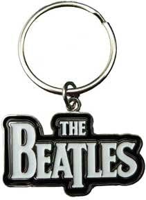 Beatles Keychain Black Logo Metal