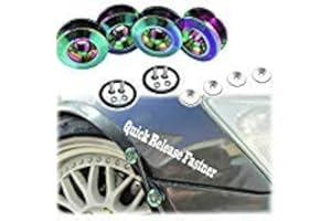 X XOTIC TECH Xotic Tech Neo Chrome JDM Quick Release Fasteners for Car Bumpers Trunk Fender Hatch Lids