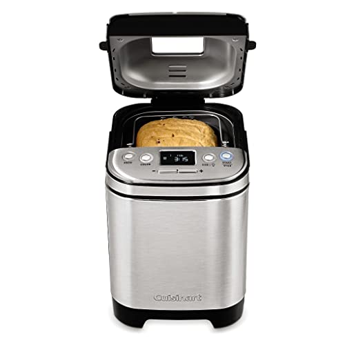 Cuisinart Bread Maker Machine, Compact and Automatic, Customizable Settings, Up to 2lb Loaves, CBK-110P1, Silver,Black