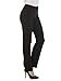 Red Hanger Bootcut Dress Pants for Women -Stretch Comfy Work Pull on Womens Pant Black-M