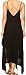 Sakkas 16820 - Eleonora Stonewashed Embroidered Spaghetti Strap Handkerchief Dress - Black - OS