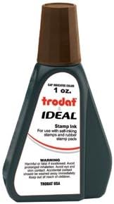 Self-Inking Stamp Ink - 1oz Refill Bottle- Brown