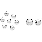 50pcs Adabele Authentic 925 Sterling Silver Hypoallergenic Seamless 4mm (0.16 Inch) Small Tiny Round Loose Beads Spacer for DIY Craft Jewelry Making SS143
