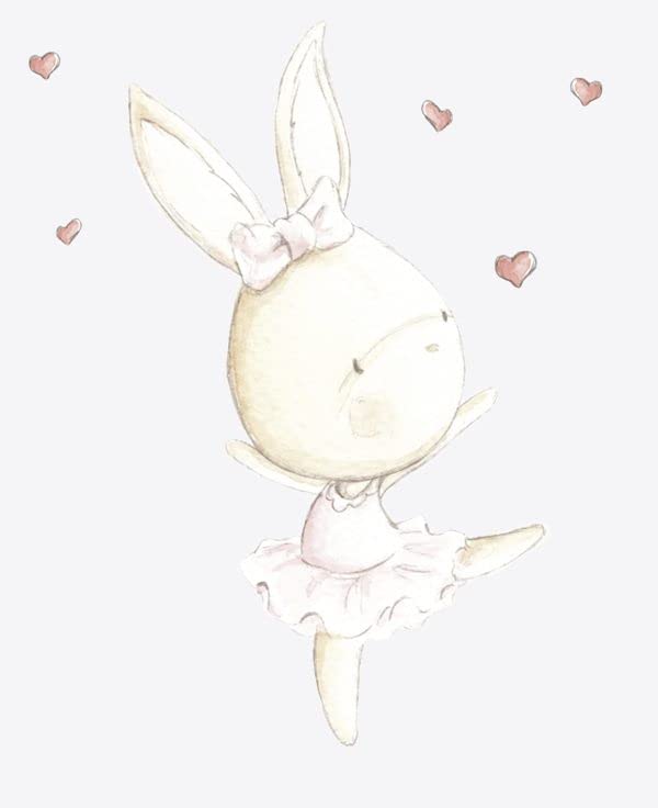 Dance Rabbit 01 Stork Dream Wall Stickers