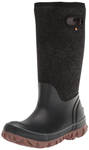 Bogs Womens Whiteout Boot Snow, Faded Print-Black, 10