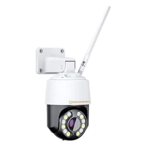 MICROSEVEN M7D5MP-PTZV14X-WPSAA 5MP IP WiFi (2.4/5Ghz) POE 14x Optical Zoom PTZ Professional Open Source Security Dome Camera with Active Deterrence