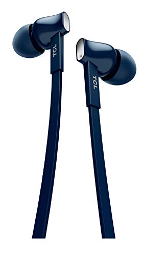 TCL MTRO100 in-Ear Earbud Noise Isolating Wired Headphones with Built-in Mic – Slate Blue