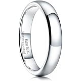 King Will Men's Tungsten Wedding Ring - 14K Gold Matte Finish Comfort Fit Band 6mm-8mm