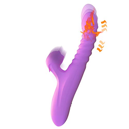 G-spot Dildo Vibrator，Edan\'s Secret Clitoris Stimulator with Powerful Suctions and Vibrations for Women Couples Clitoris Orgasm,Waterproof Silicone Adult Sex Toys（Purple）
