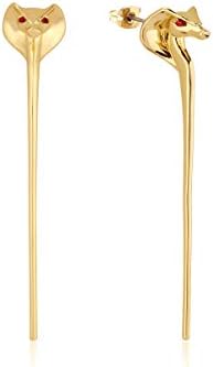 Couture Kingdom Aladdin Gold-Plated Jafar's Snake Staff Earrings