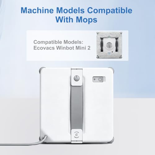 10 Pieces Mop Replacement for Ecovacs Winbot Mini 2 Cloth Kit | Microfibre Cleaning Robot Cleaning Cloth for Ecovacs Winbot Mini 2 Accessories