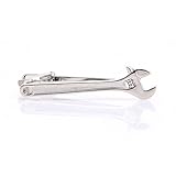 Tangc Men's Vintage Tie Clip Necktie Leaf Glasses Arrow Mustache Tie Clip Bar Clasp (wrench)