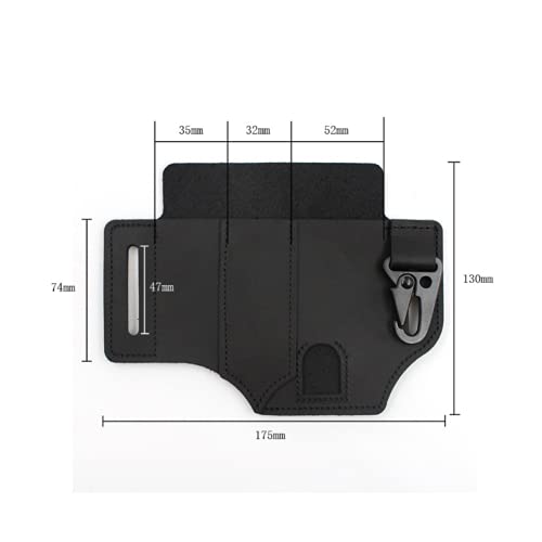 Genuine Leather EDC Belt Loop Waist Multitool Sheath, EDC Pocket