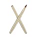 Lip Brush, Retractable Lip Brush with Cap Portable Applicators for Lipstick Lip Gloss Professional Natural Bristles Makeup Brush Tool (Gold)