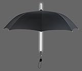 ZHOL® Umbrella with LED Flashlight Handle (Black)
