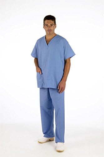 Scrub Suit Tunic - Light Blue Ceil NHS Medical Compliant