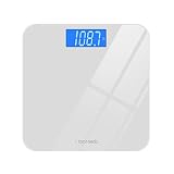 Innotech&reg; Digital Bathroom Scale with Easy-to-Read Backlit LCD (White)