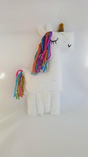 Crochet rainbow unicorn plush stuffed animal rag doll
