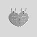 A & L Engraving Engraved Couple's Broken Heart Necklace Set - Ships from USA