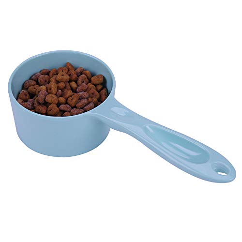 Super Design Sturdy Melamine Food Scoop for Dogs Cats Birds, Measuring Cup, Long Comfortable Handle, 1 Cup