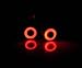 Red&White 10mm 2 Leds Angel Eyes LED Light Headlights/Taillight for 1/10 RC Crawler Truck Car