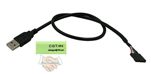CGTime USB 2.0 Type A Male to Dupont 5 Pin Female Header Motherboard Cable Cord(50cm)