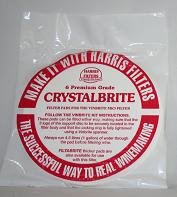 Harris Crystalbrite Pads 5pk Harris Crystalbrite Filter Pads Use with Harris Vinbrite MK3 Filter Kit