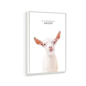 Framed Canvas Wall Art for Living Room, Bedroom Sheep Canvas Prints for Home Decoration Ready to Hanging - 16x24 inches