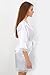 Womens Bridal White Satin Robe with 'Bride' Print on Back for weddings (Large)