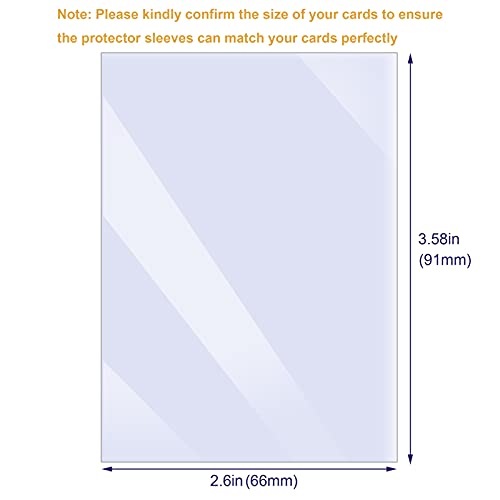 Givotran 1000 Counts Penny Card Sleeves For Trading Cards Soft Ultra Clear Toploaders Fit For 