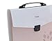 Snail&Hawk Poly Accordion Expanding-File-Folder with Handle and Tabs,A4 Size,13-Pockets,Pink