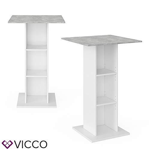 Vicco Bartisch Bistrotisch Küchentisch Rodeo 70x70cm Stehtisch 3 Regalfächer – Bild 5