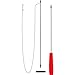 SCOBUTY The Giddy Kitty 5 Pack Cat Feather Interactive Toy with Small Bells and Extra Long Wand with Red Handle - Best Teaser Toys for Exercising Kitten or Cats