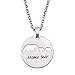 KUIYAI Sweet Mama and Baby Bear Round Pendant Necklace for Mother with 2 Children (2 Cubs Round)