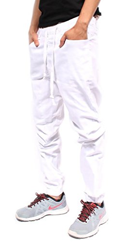 Victorious NEW Colors Mens Twill Jogger Pants (M, White)
