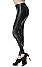 Everbellus Sexy Black Faux Leather Leggings for Women Fashion Pants Black X-Large