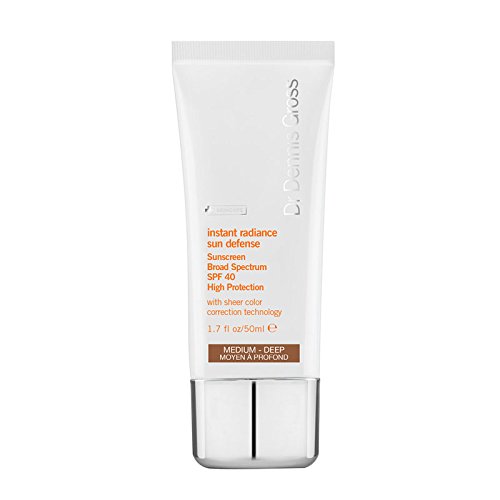 Dr Dennis Gross Instant Radiance Sun Defense Broad Spectrum SPF 40, Medium/Deep, 1.7 Ounce