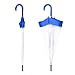 Rainbrace Transparent Bubble Umbrella Auto Open, Fashion Dome Shape with Color Trim(Blue)