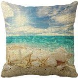 LetterT Beach Decorative Pillows For Sofa Seashells Decorative Pillows Decora...